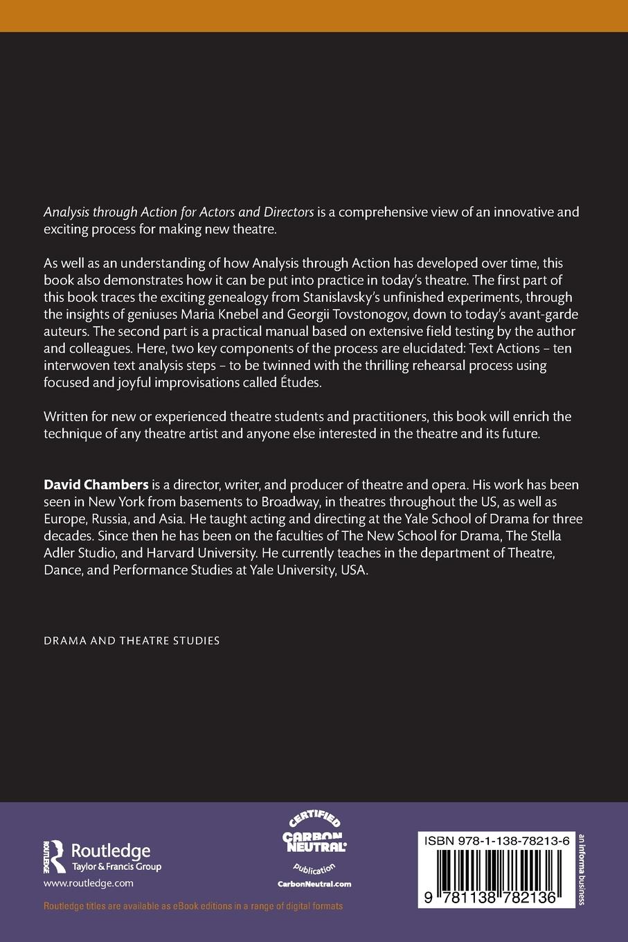 Rückseitencover Analysis through Action for Actors and Directors