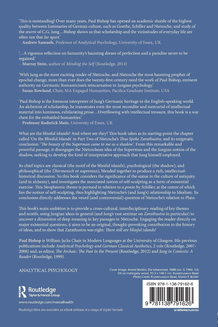 Rückseitencover On the Blissful Islands with Nietzsche & Jung