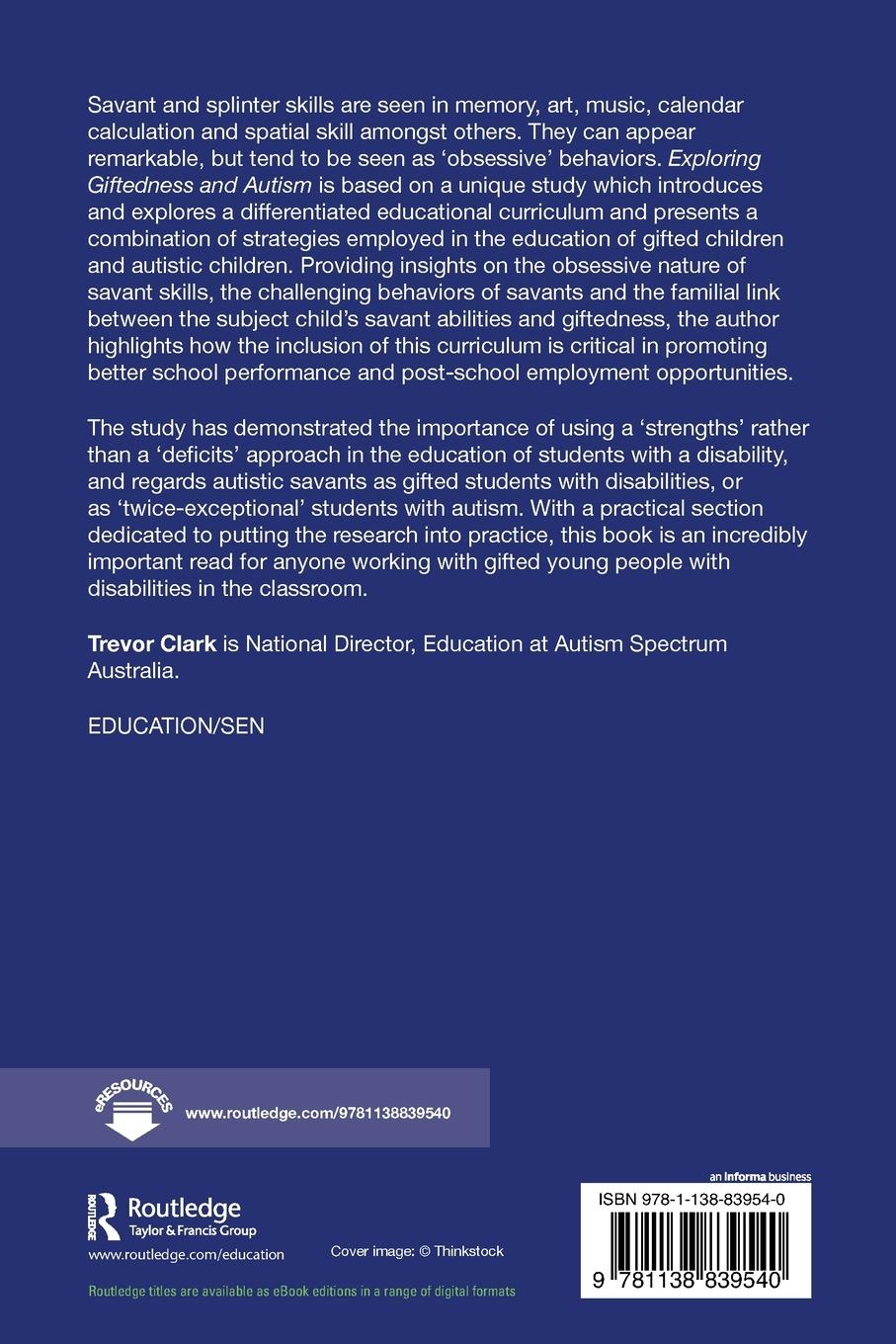 Rückseitencover Exploring Giftedness and Autism