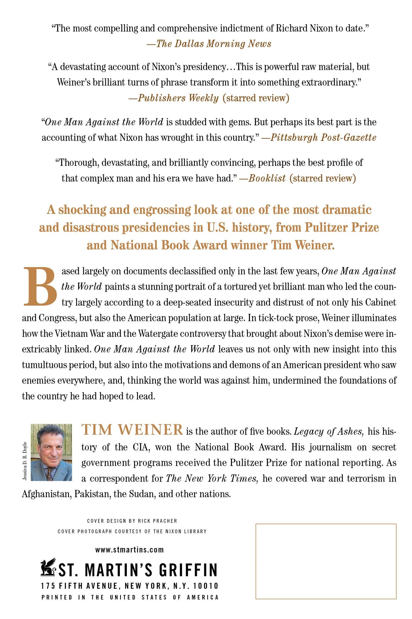 Rückseitencover One Man Against the World