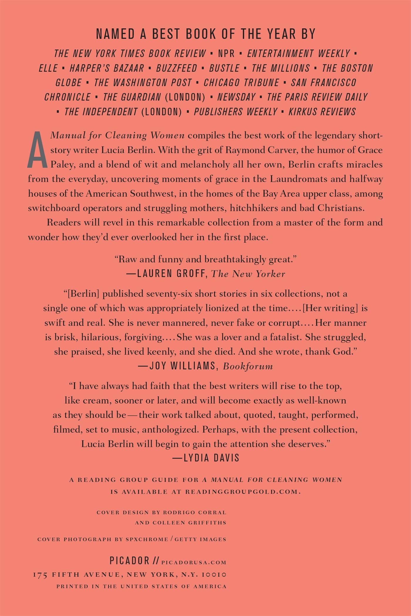 Rückseitencover Manual for Cleaning Women