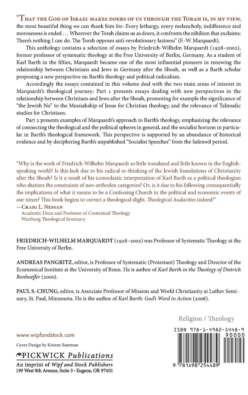 Rückseitencover Theological Audacities