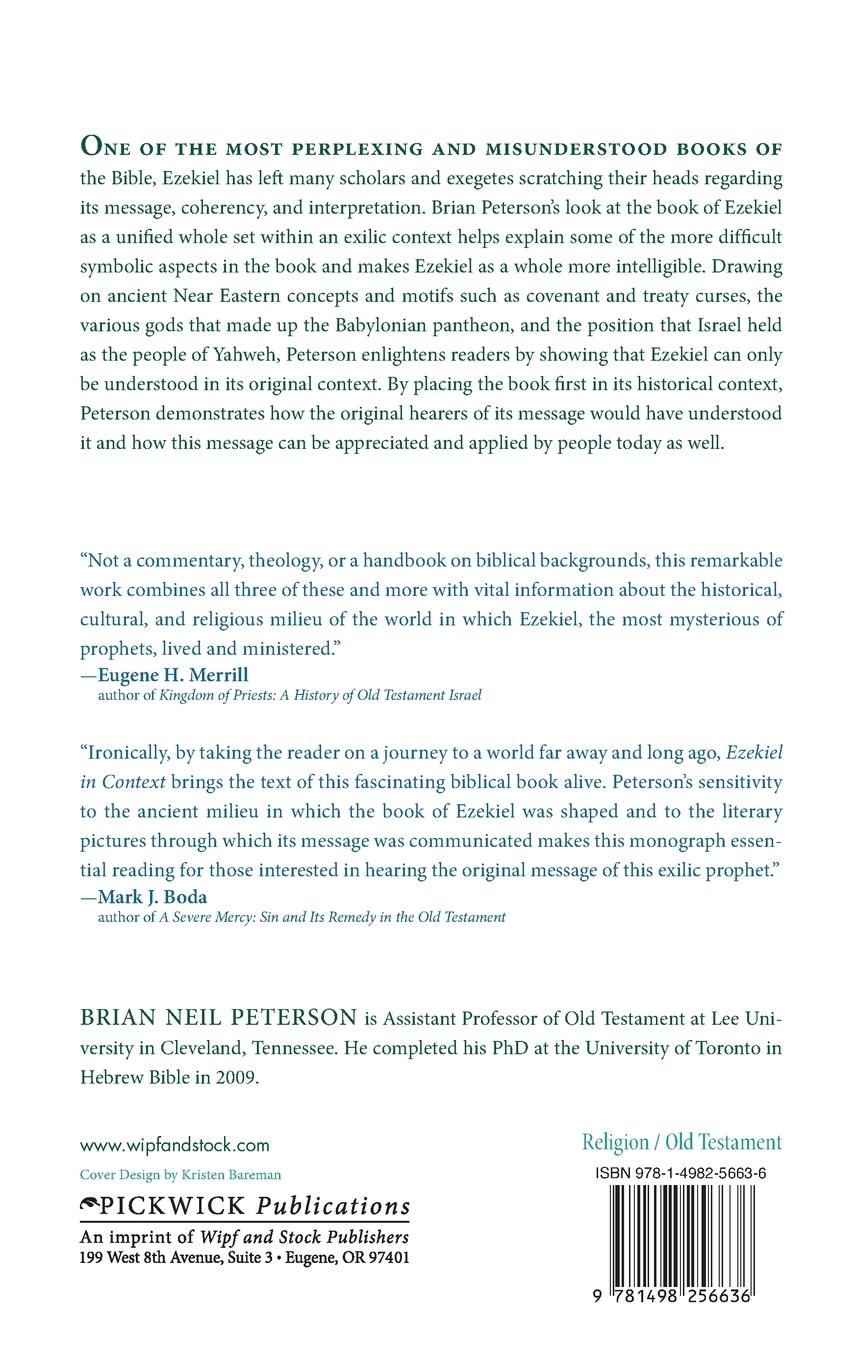 Rückseitencover Ezekiel in Context