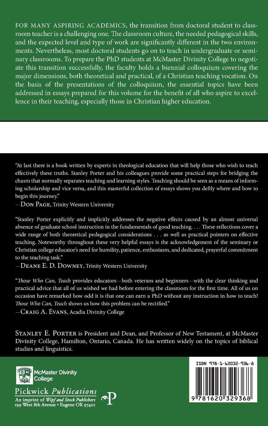 Rückseitencover Those Who Can, Teach