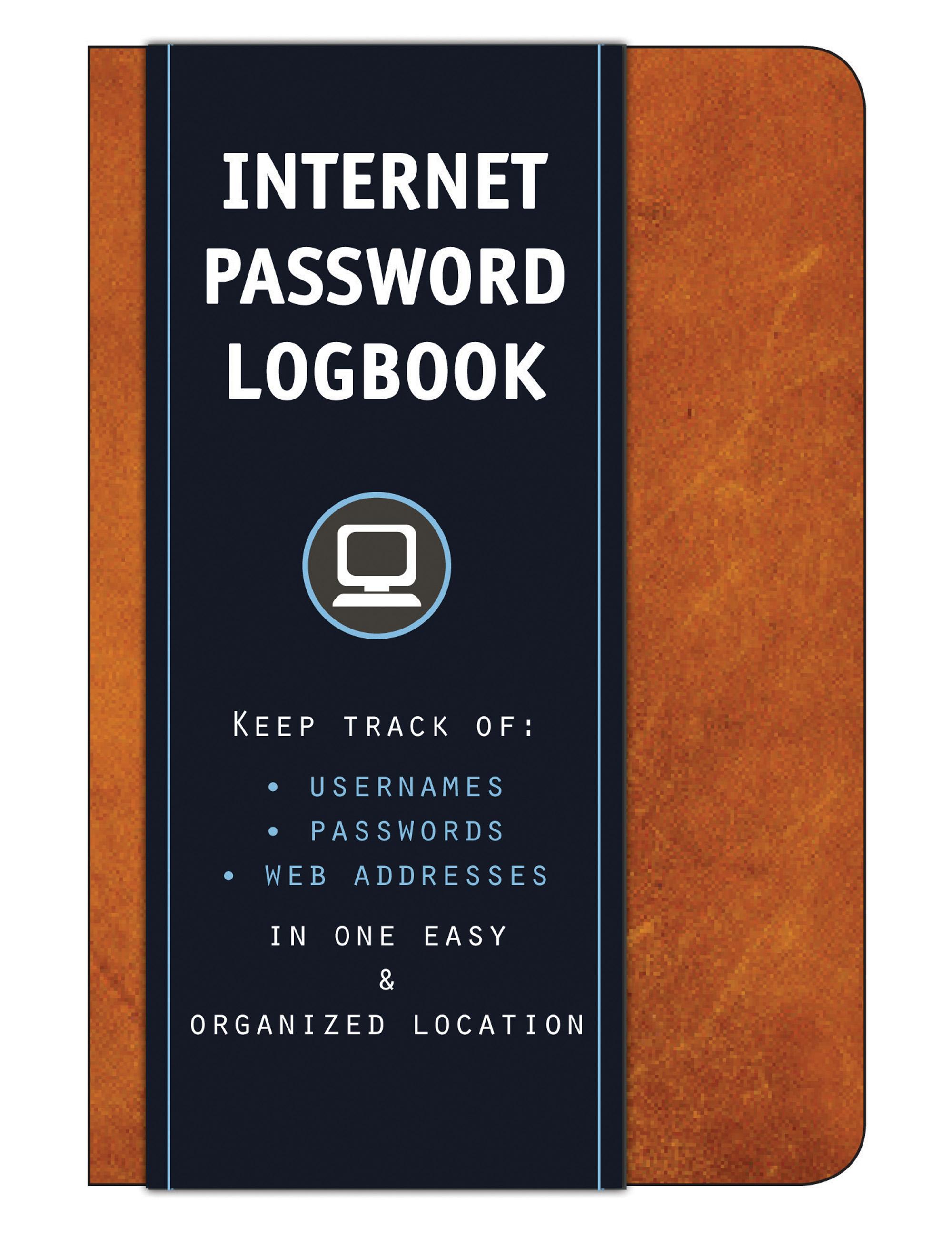 Vorderes Coverbild Internet Password Logbook (Cognac Leatherette)