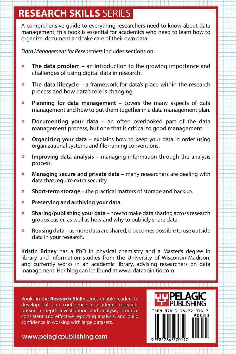 Rückseitencover Data Management for Researchers
