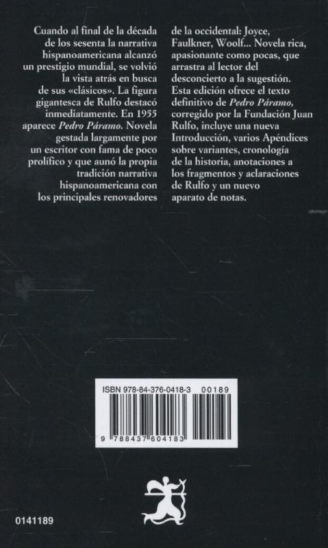 Rückseitencover Pedro Páramo