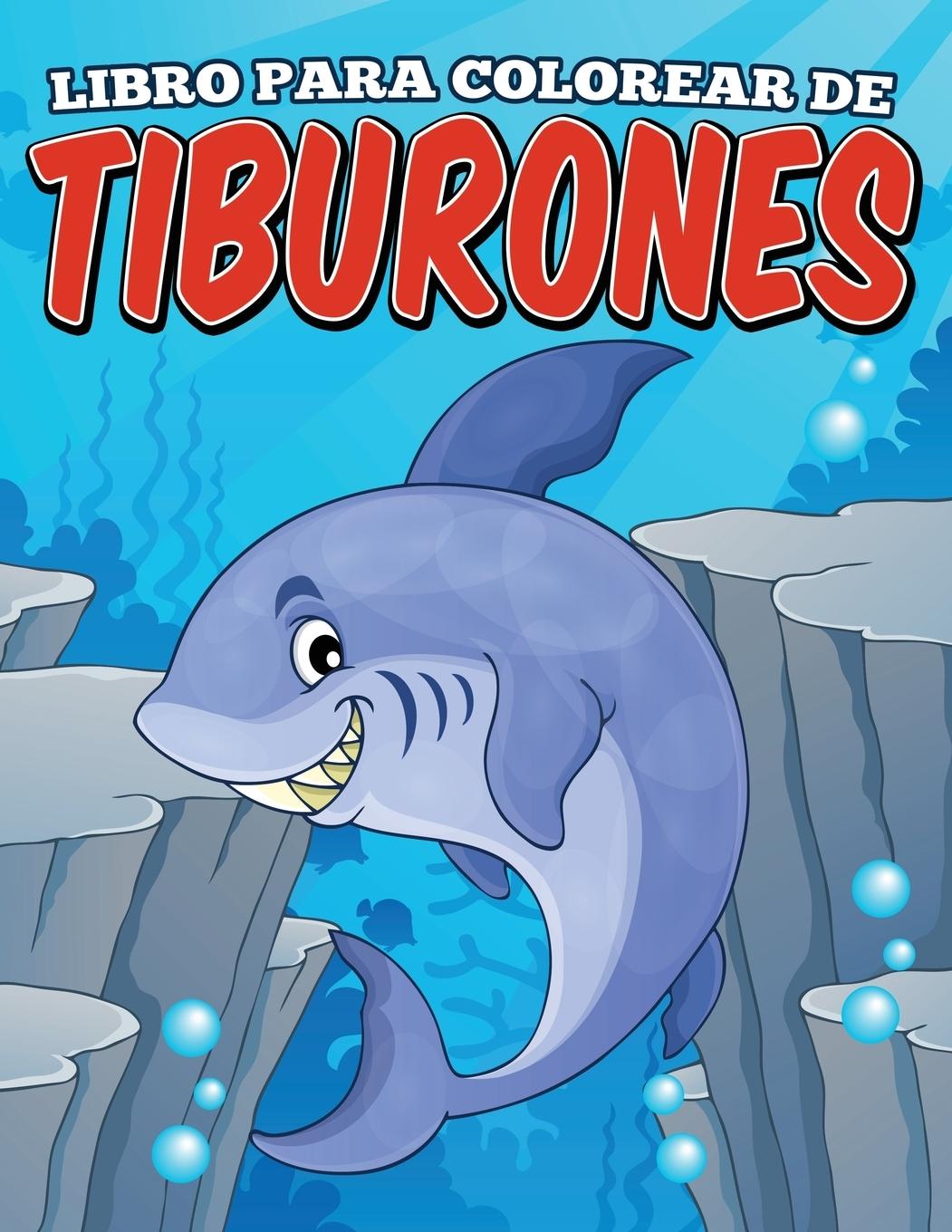 Vorderes Coverbild Libro para colorear de tiburones