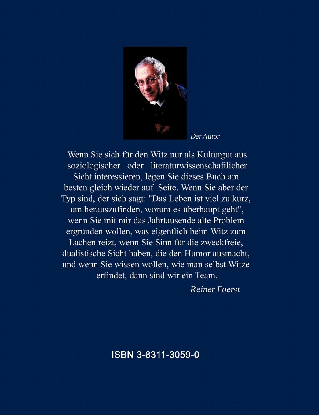 Rückseitencover Die Zündung des Witzes