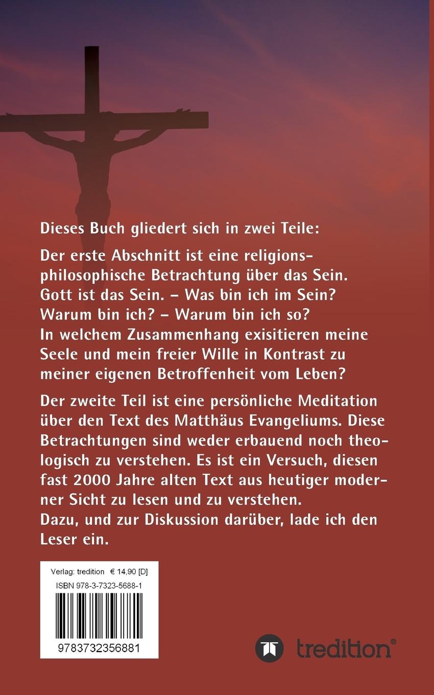 Rückseitencover Betroffenheit  -  die Nahtstelle zwischen meiner Seele und meinem freien Willen