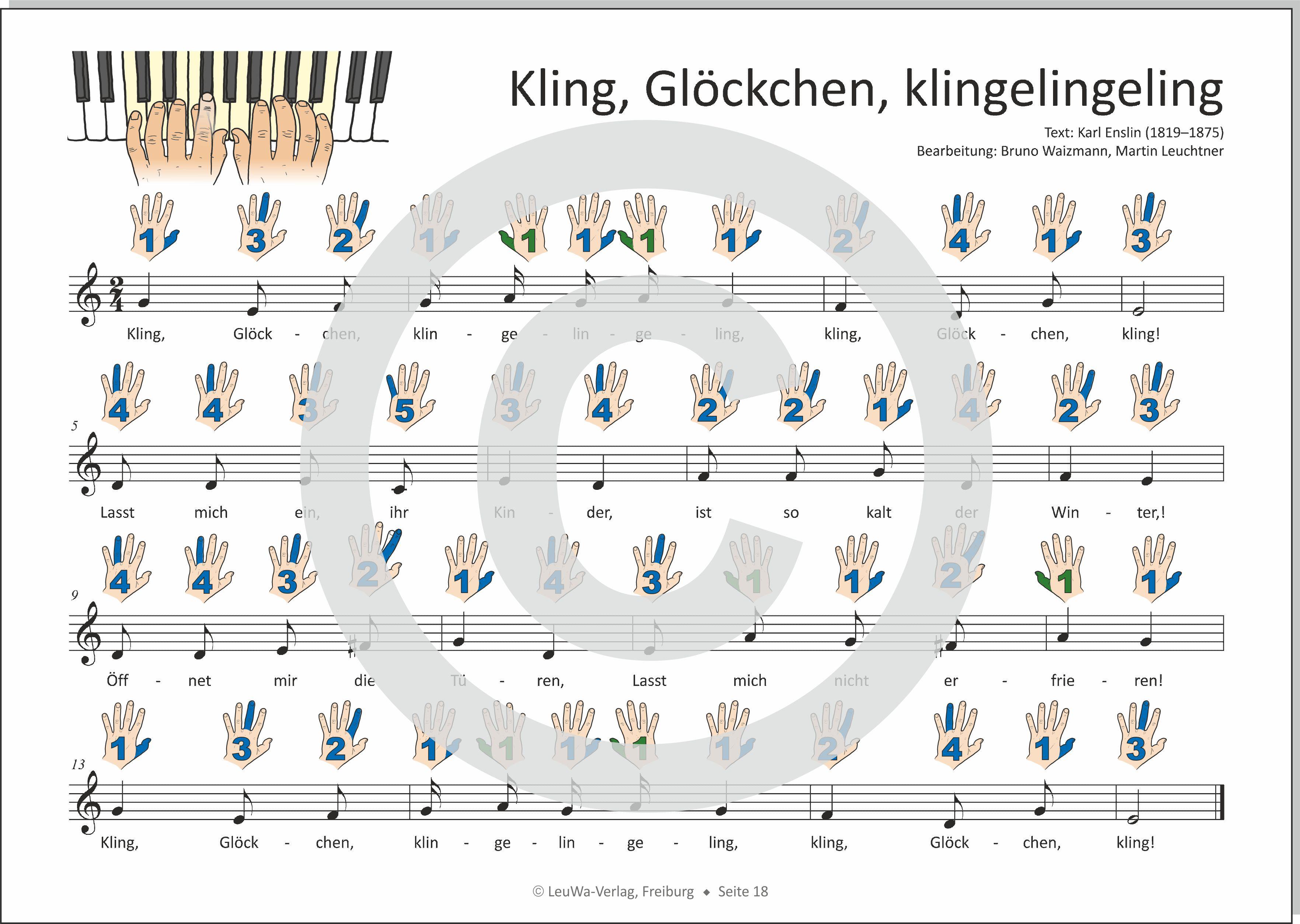 Beispielinhalt (Bild) Einfacher!-Geht-Nicht: 24 Weihnachtslieder für Klavier und Keyboard mit CD