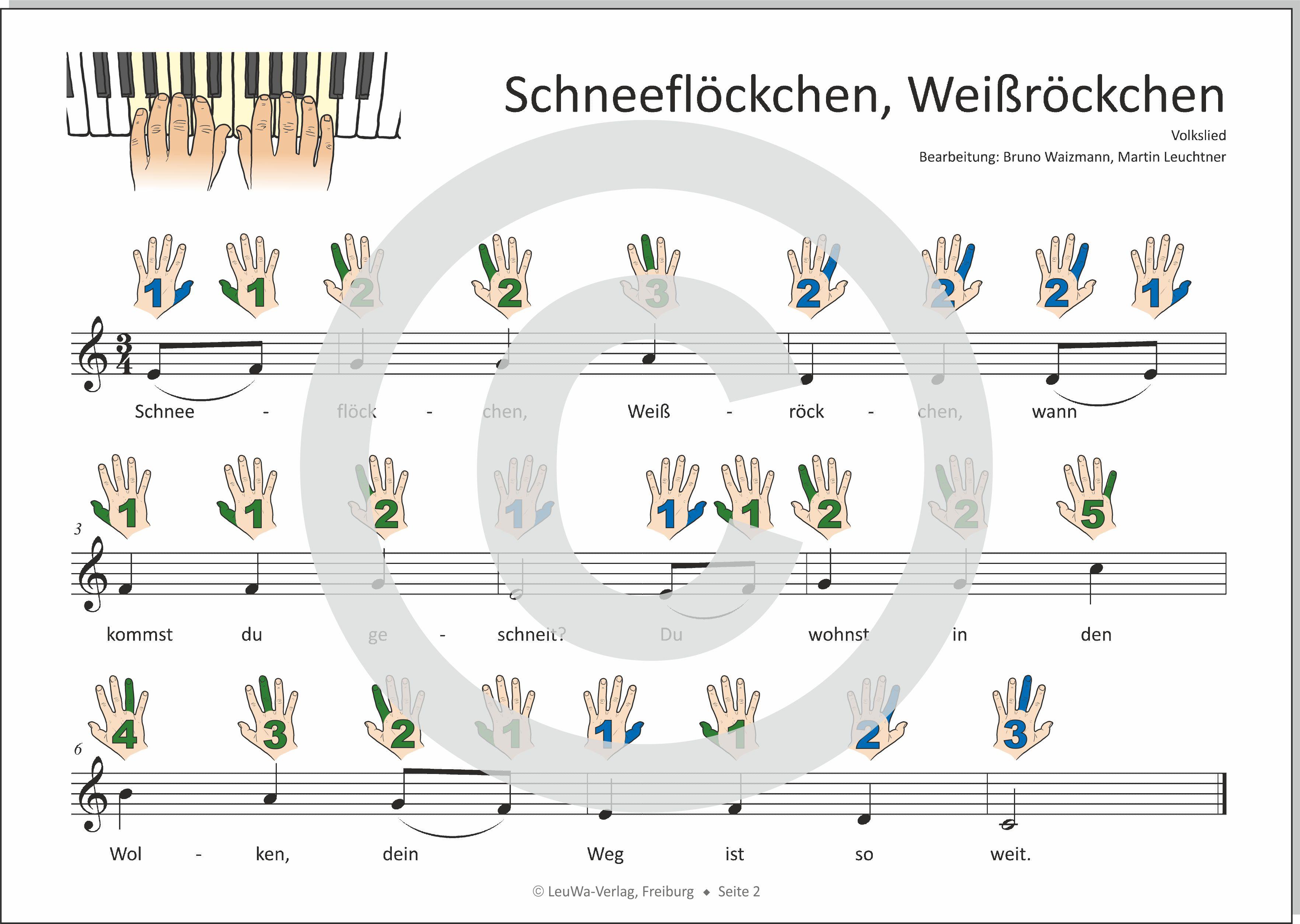 Beispielinhalt (Bild) Einfacher!-Geht-Nicht: 24 Weihnachtslieder für Klavier und Keyboard mit CD