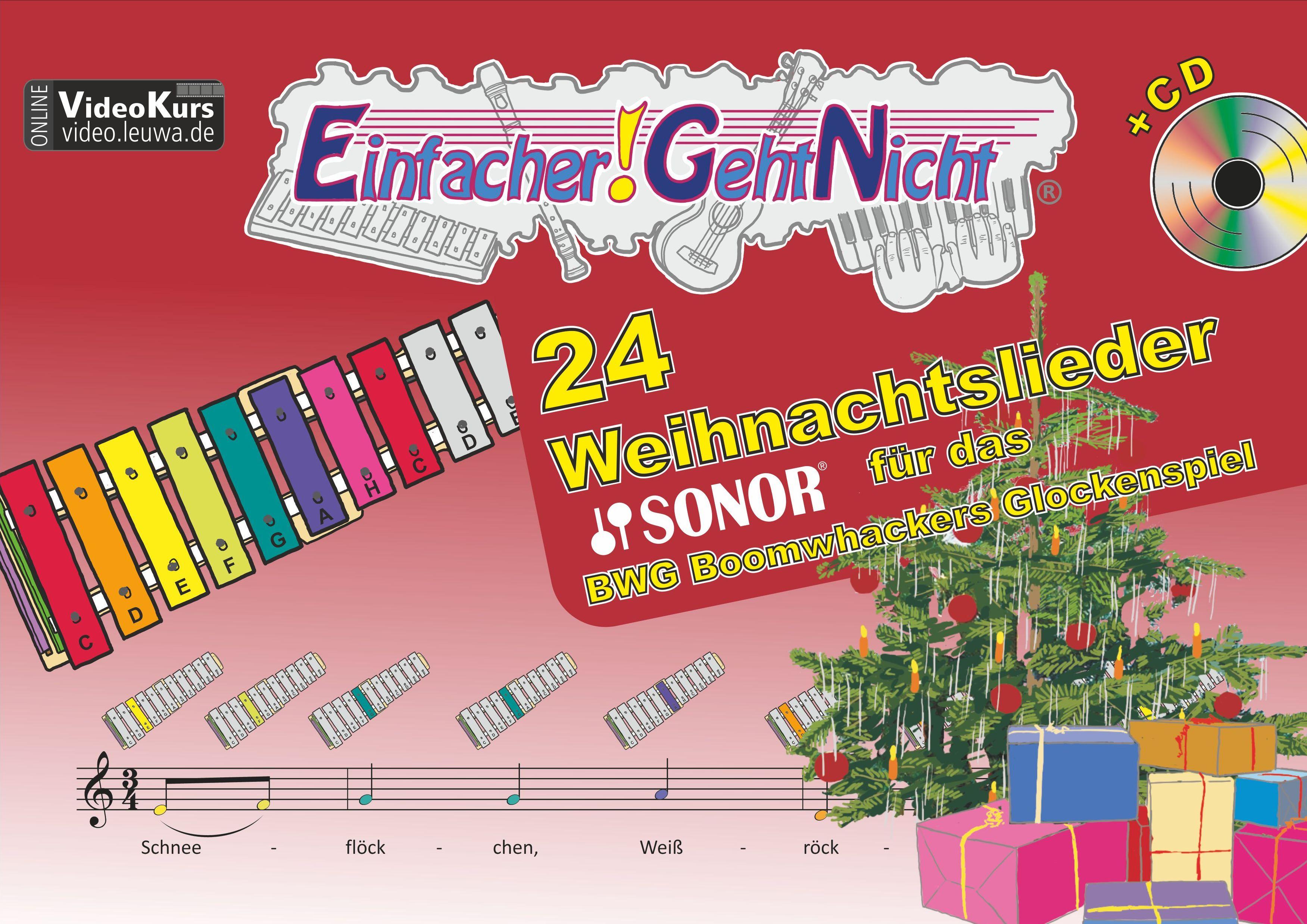 Vorderes Coverbild Einfacher!-Geht-Nicht: 24 Weihnachtslieder für das SONOR BWG Boomwhackers Glockenspiel mit CD