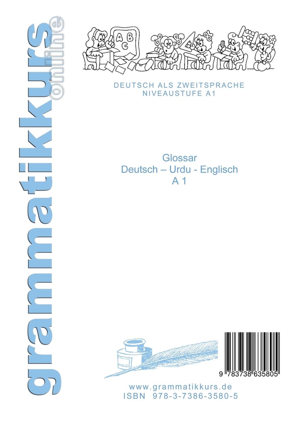 Rückseitencover Wörterbuch Deutsch - Urdu - Englisch Niveau A1
