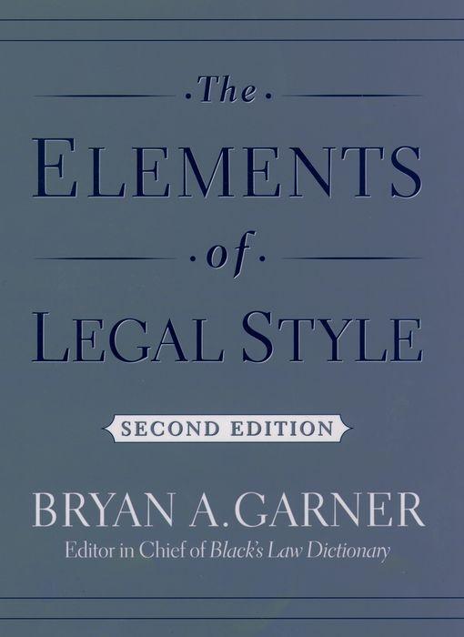 Vorderes Coverbild The Elements of Legal Style
