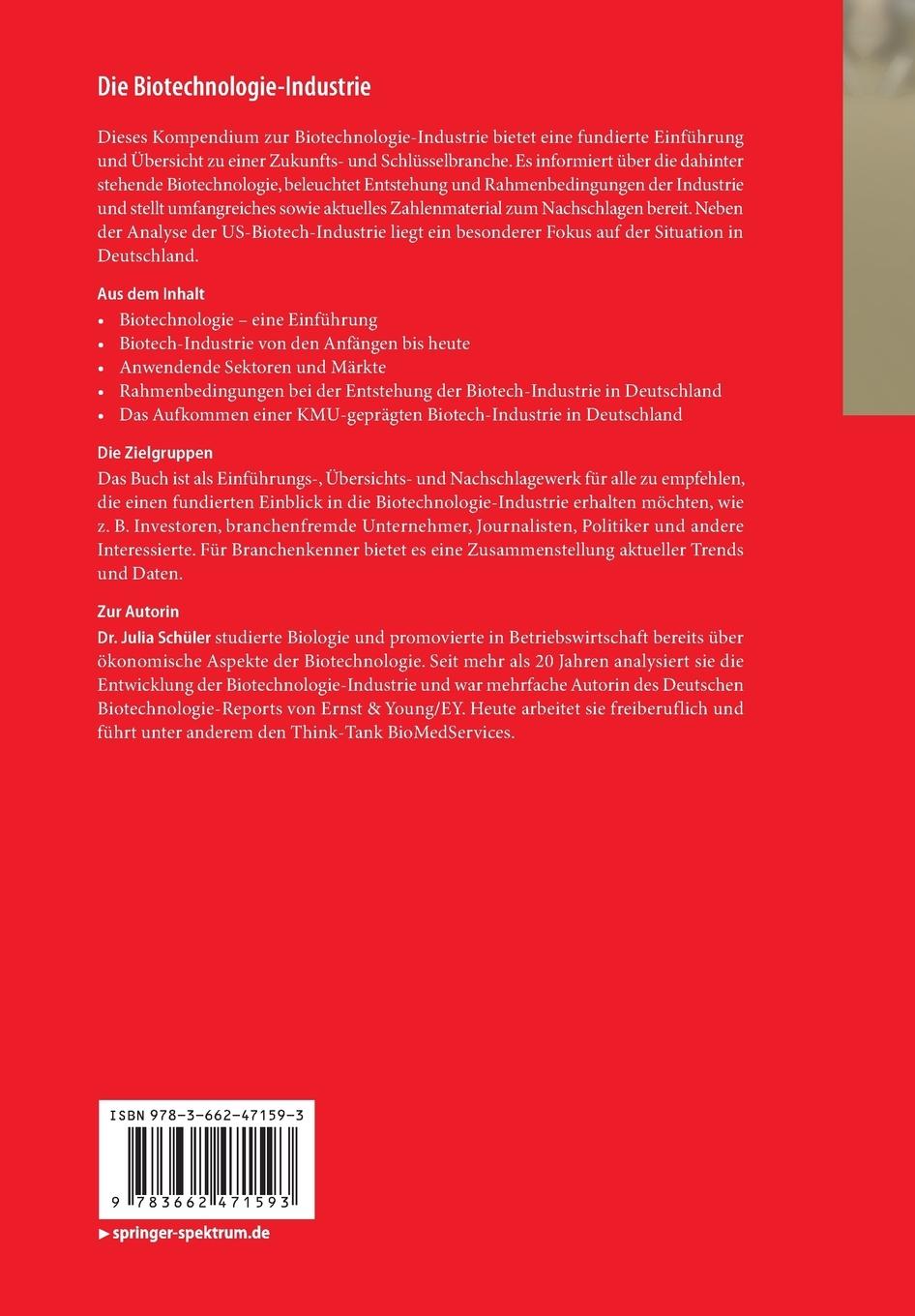 Rückseitencover Die Biotechnologie-Industrie