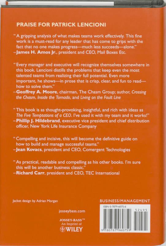 Rückseitencover The Five Dysfunctions of a Team