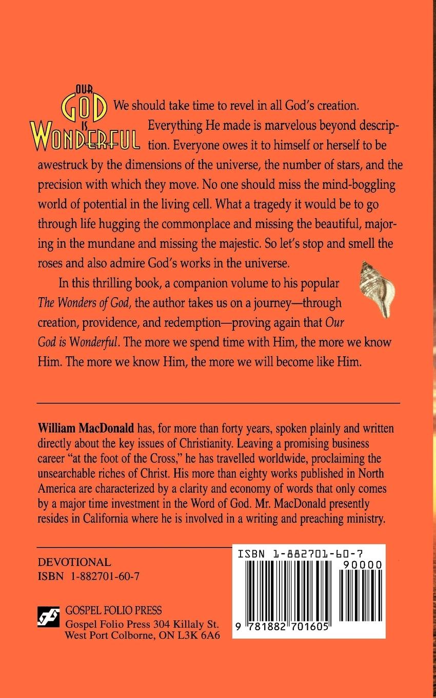 Rückseitencover Our God is Wonderful