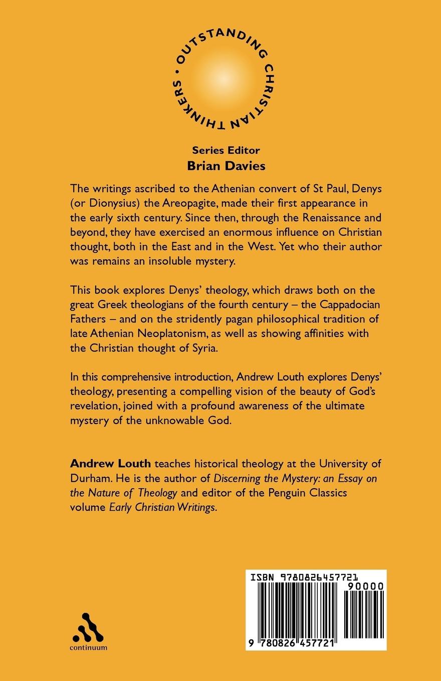 Rückseitencover Denys the Areopagite