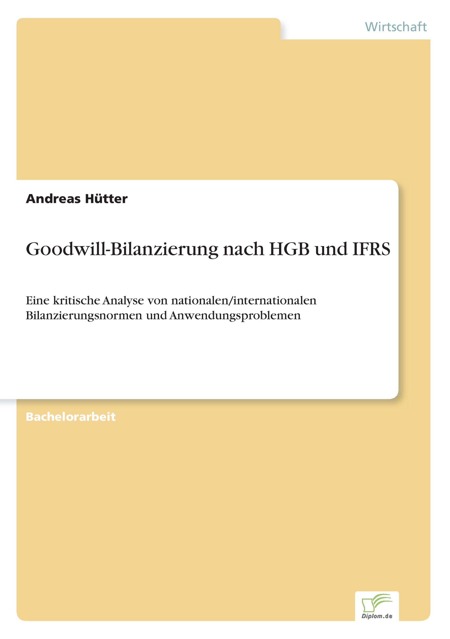 Vorderes Coverbild Goodwill-Bilanzierung nach HGB und IFRS