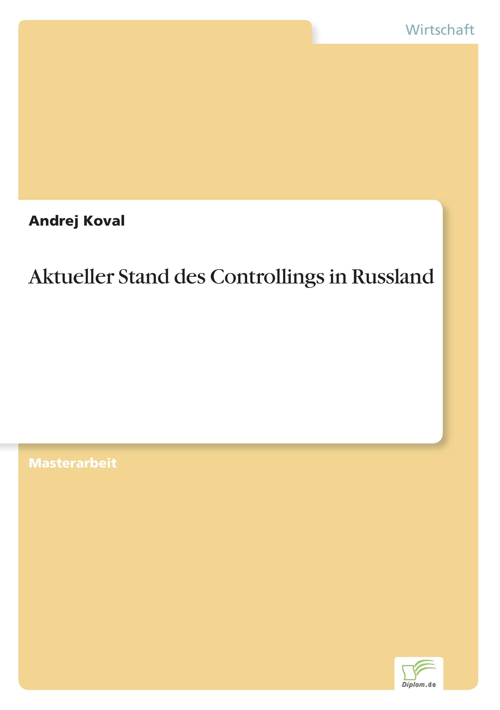 Vorderes Coverbild Aktueller Stand des Controllings in Russland