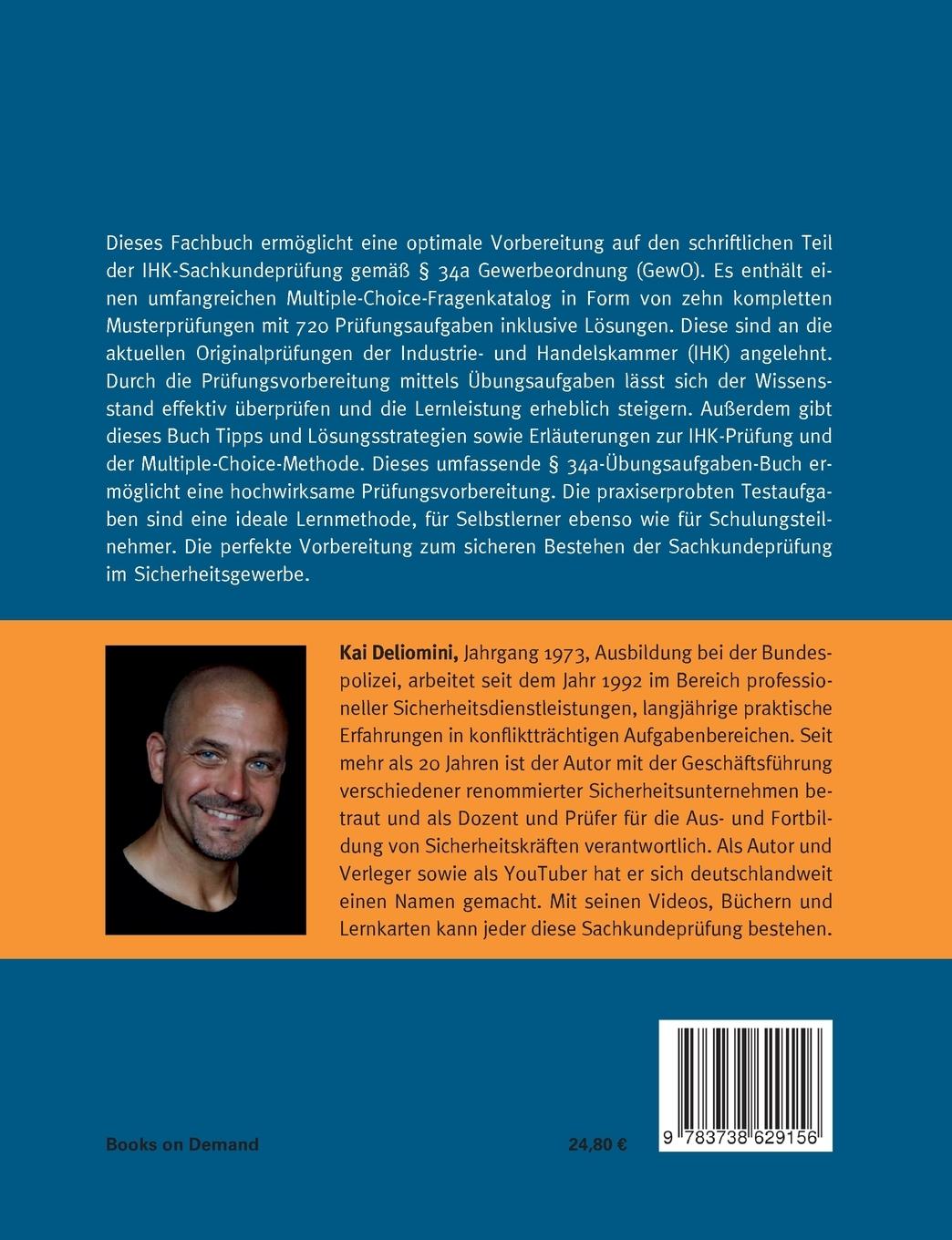 Rückseitencover Die Sachkundeprüfung gemäß § 34a GewO