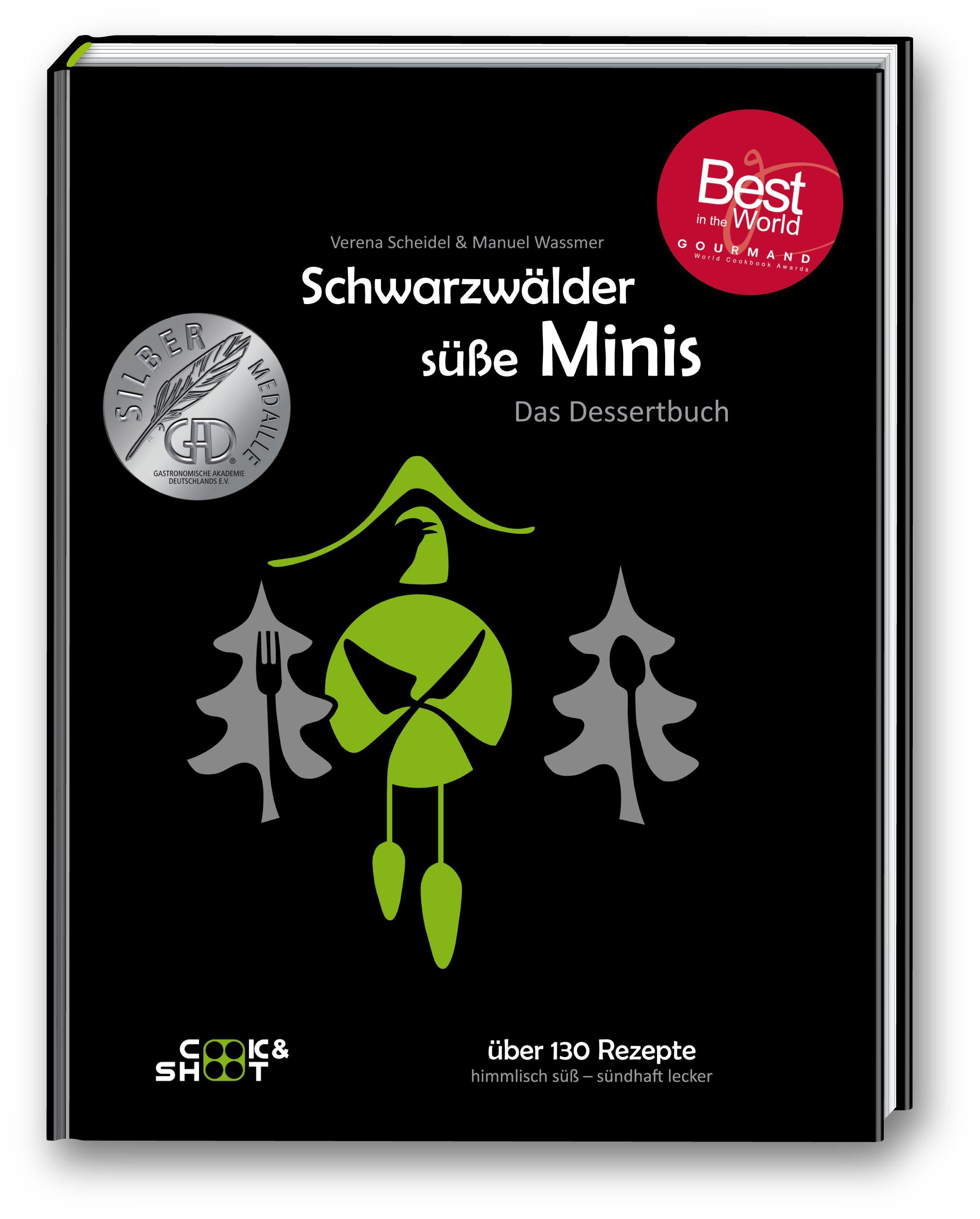 Vorderes Coverbild Schwarzwälder süße Minis. Das Desssertbuch
