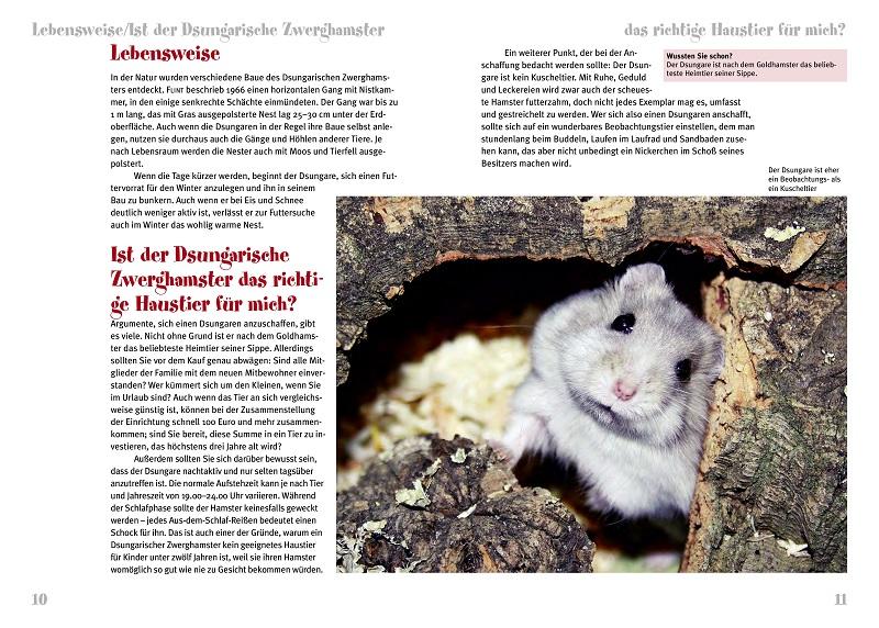 Beispielinhalt (Bild) Der Dsungarische Zwerghamster