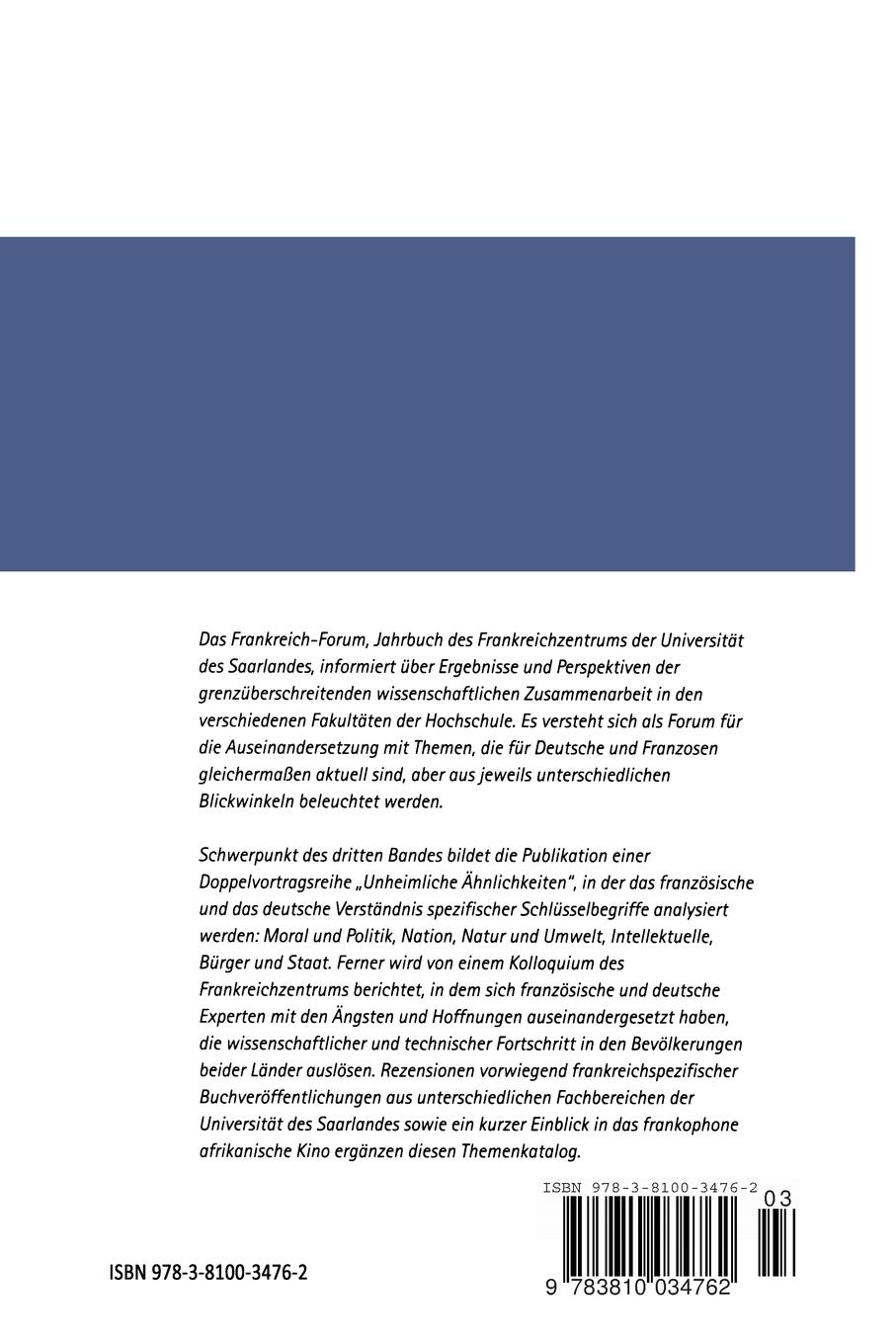 Rückseitencover Unheimliche Ähnlichkeiten / Etranges ressemblances