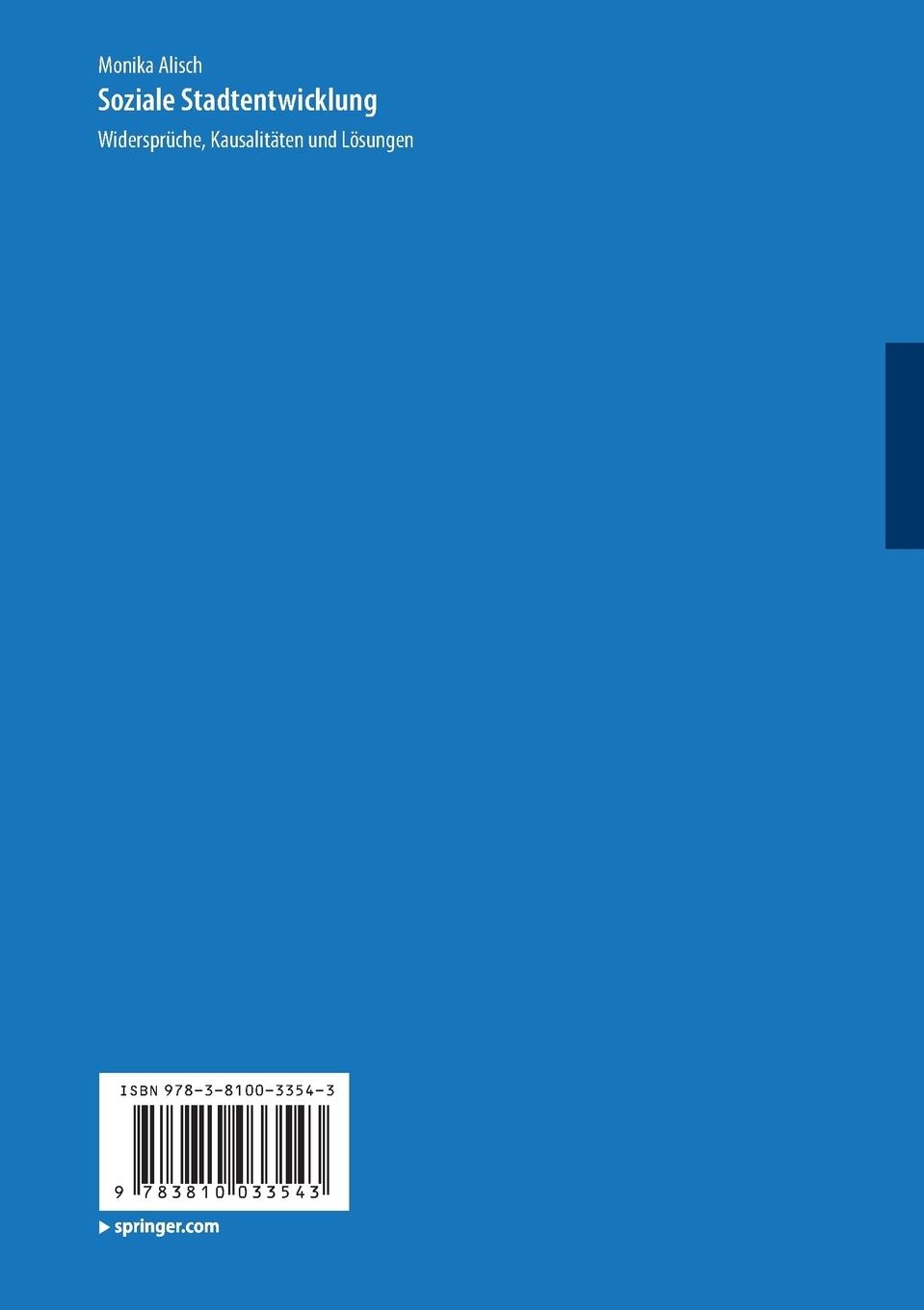 Rückseitencover Soziale Stadtentwicklung