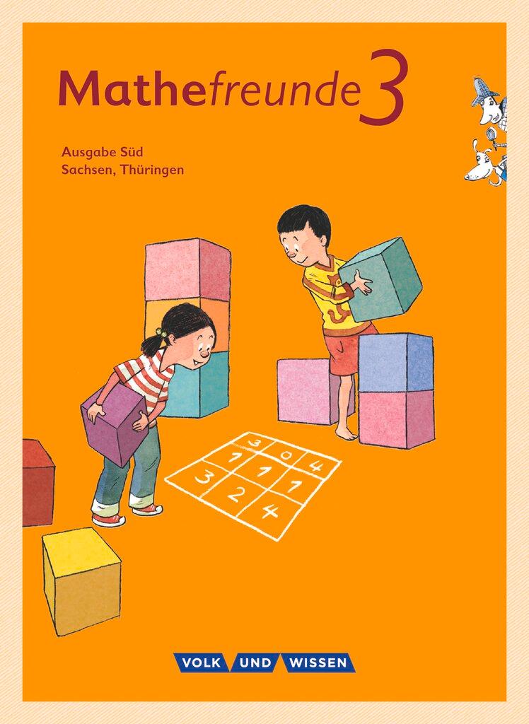 Vorderes Coverbild Mathefreunde 3. Schuljahr. Schülerbuch mit Kartonbeilagen Süd.