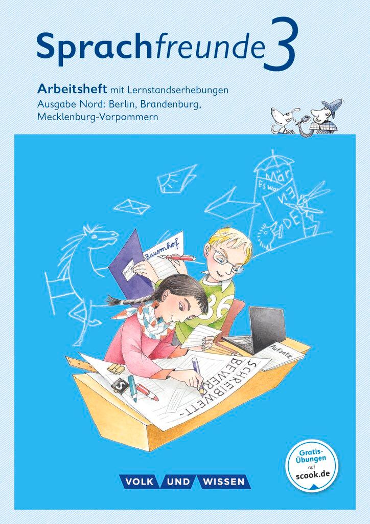 Vorderes Coverbild Sprachfreunde 3. Schuljahr. Arbeitsheft Schulausgangsschrift. Ausgabe Nord