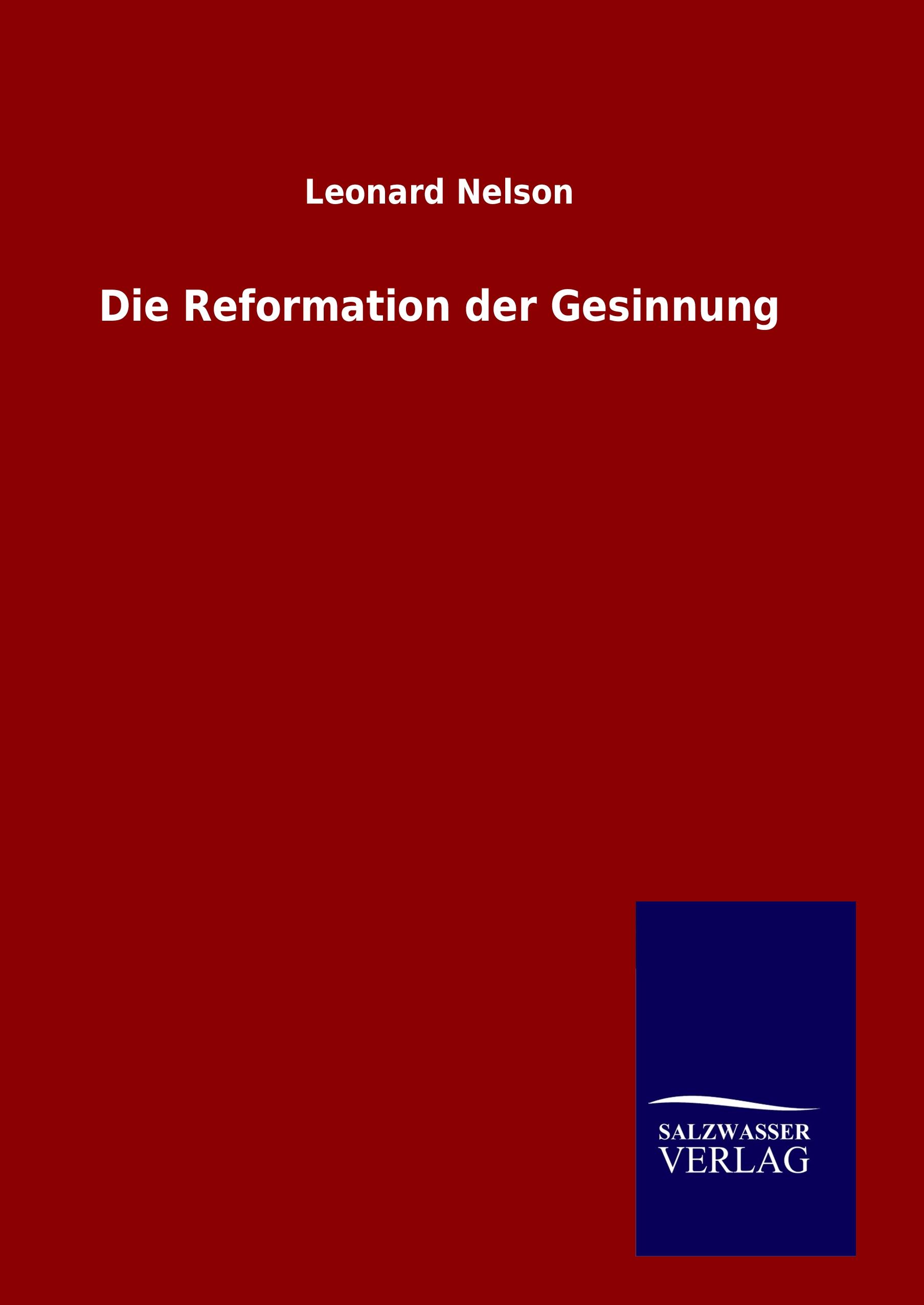 Vorderes Coverbild Die Reformation der Gesinnung