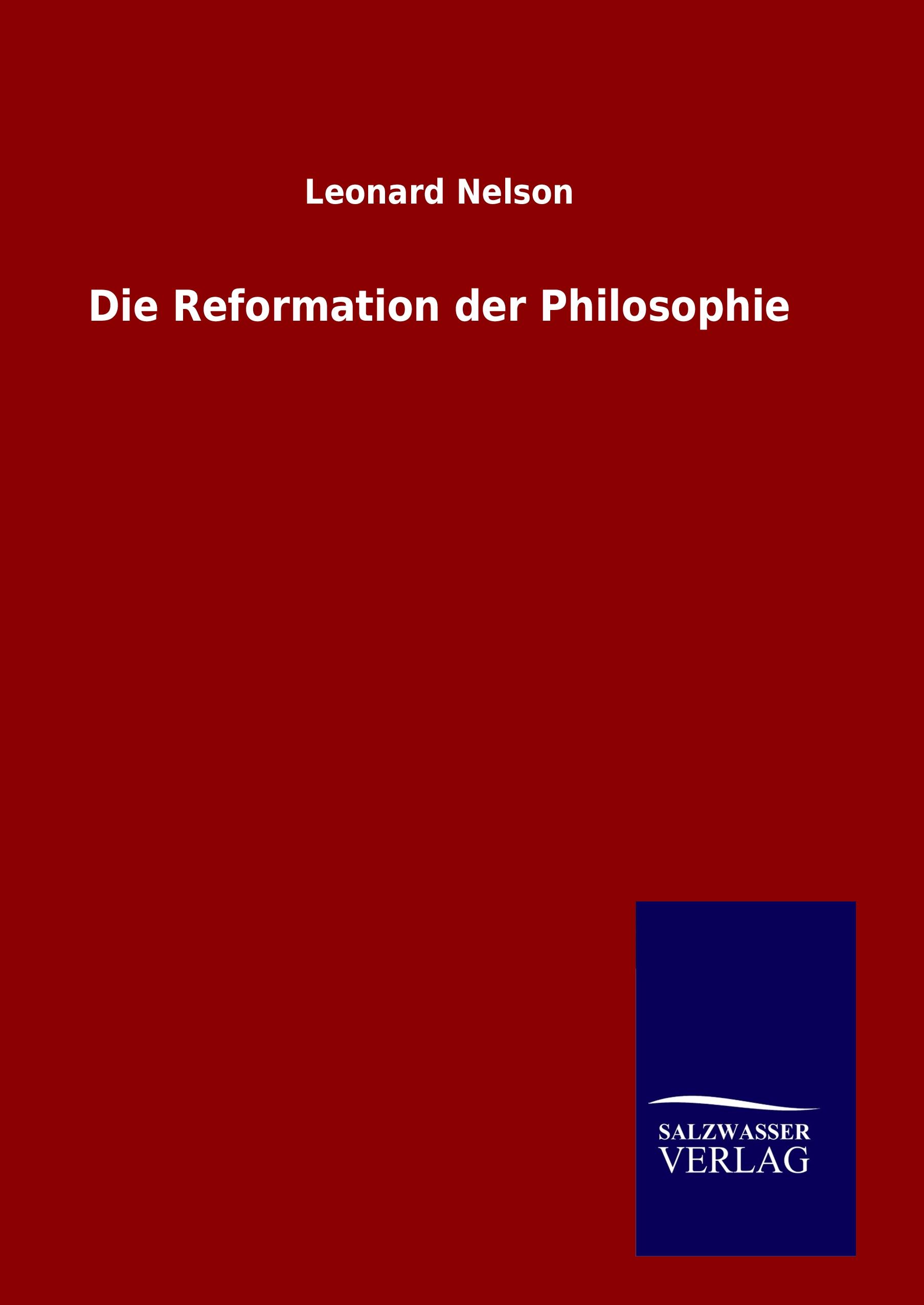 Vorderes Coverbild Die Reformation der Philosophie