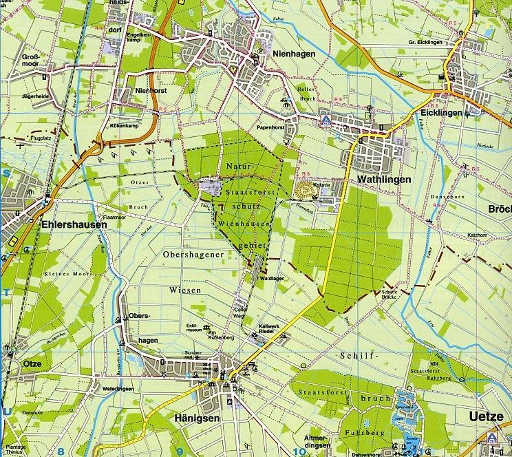 Beispielinhalt (Bild) Celler Land und "Oberes Örtzetal" 1 : 60 000