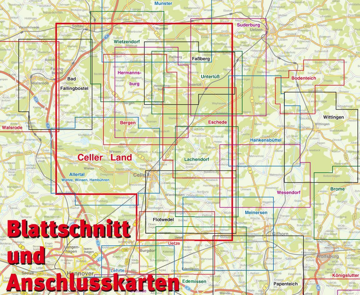 Rückseitencover Celler Land und "Oberes Örtzetal" 1 : 60 000