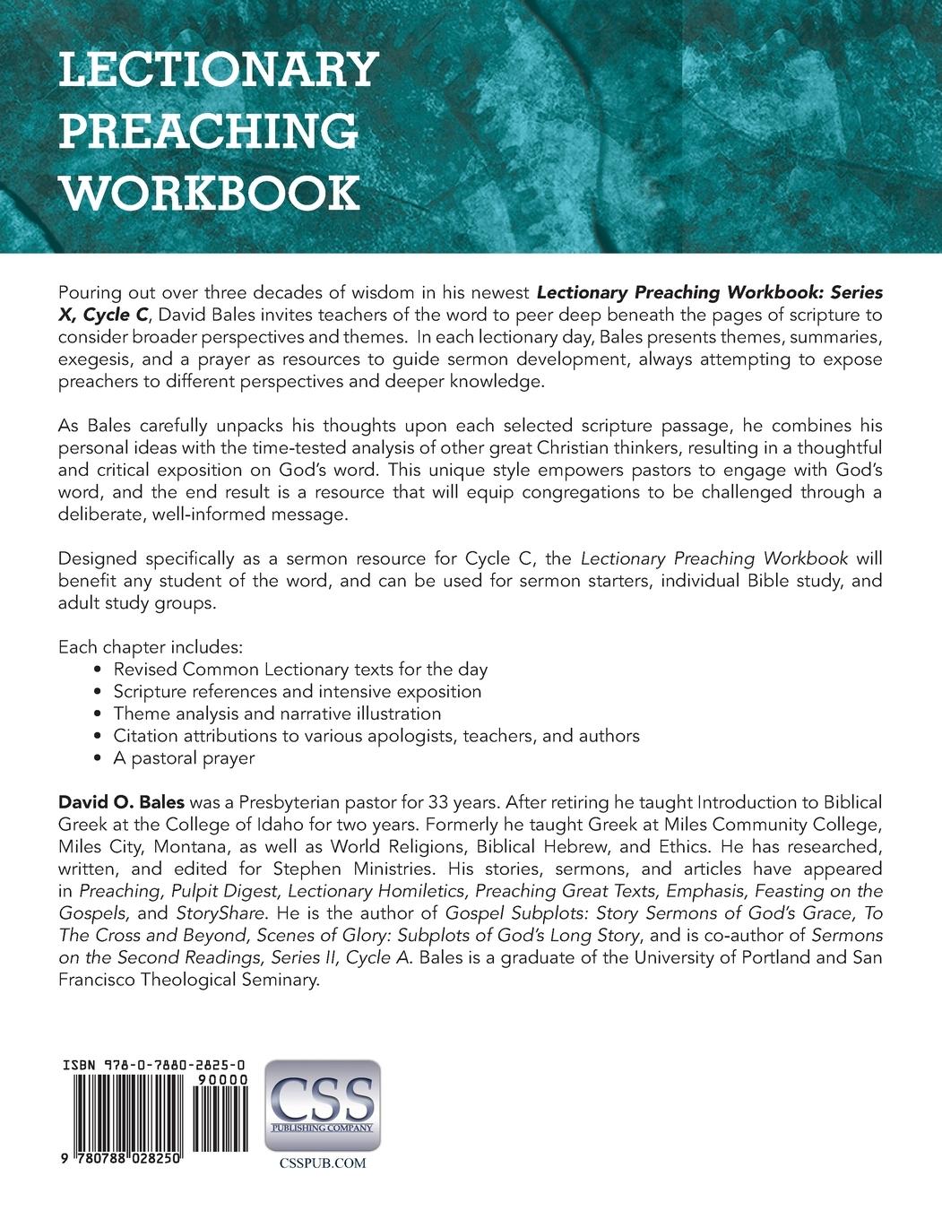 Rückseitencover Lectionary Preaching Workbook