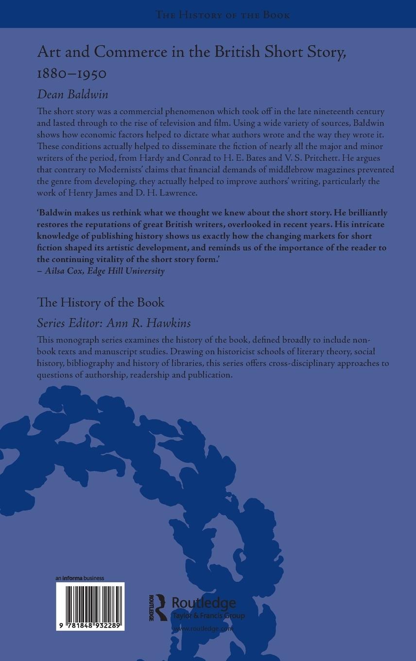 Rückseitencover Art and Commerce in the British Short Story, 1880-1950