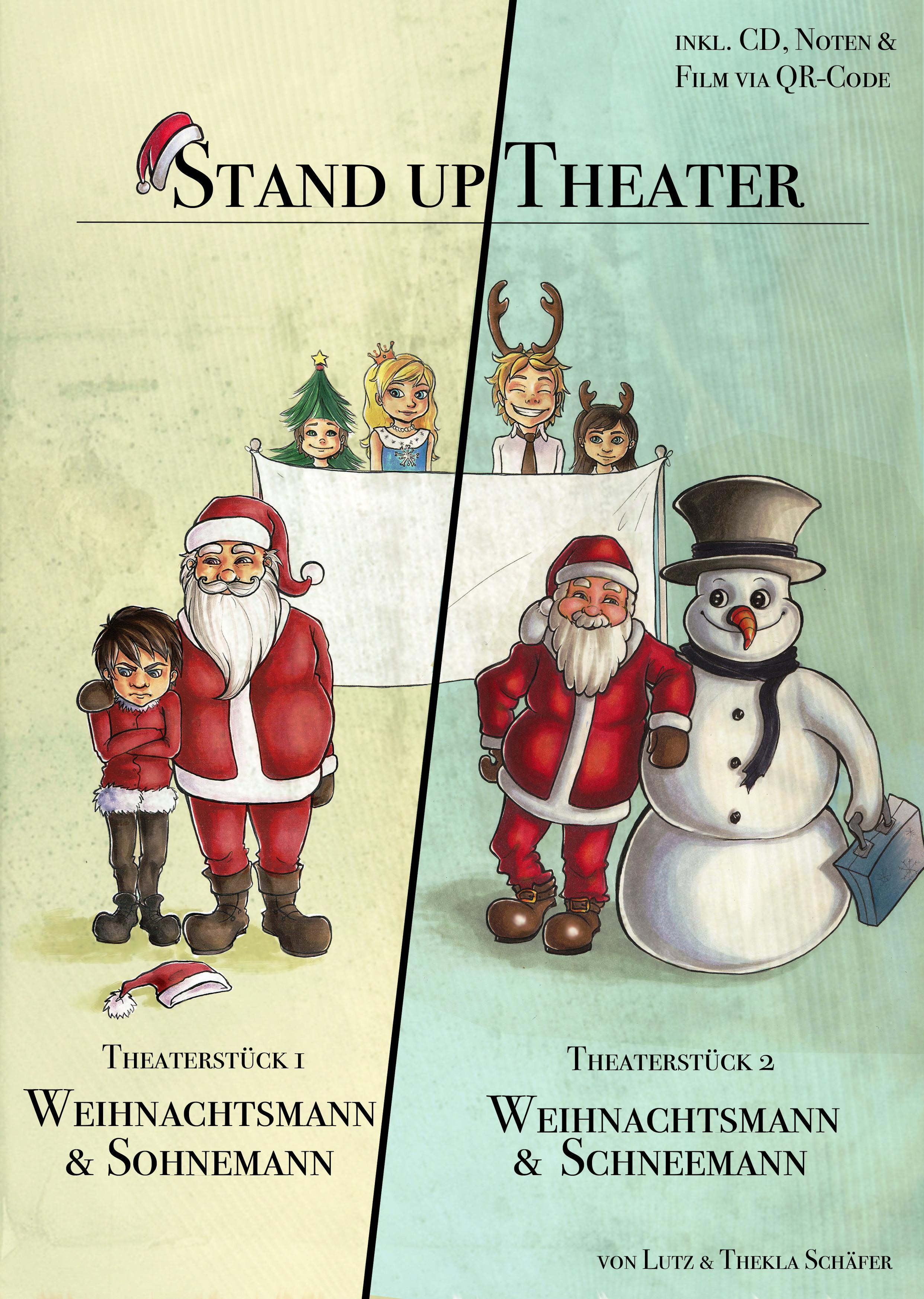 Vorderes Coverbild Weihnachtsmann und Schneemann/Weihnachtsmann und Sohnemann