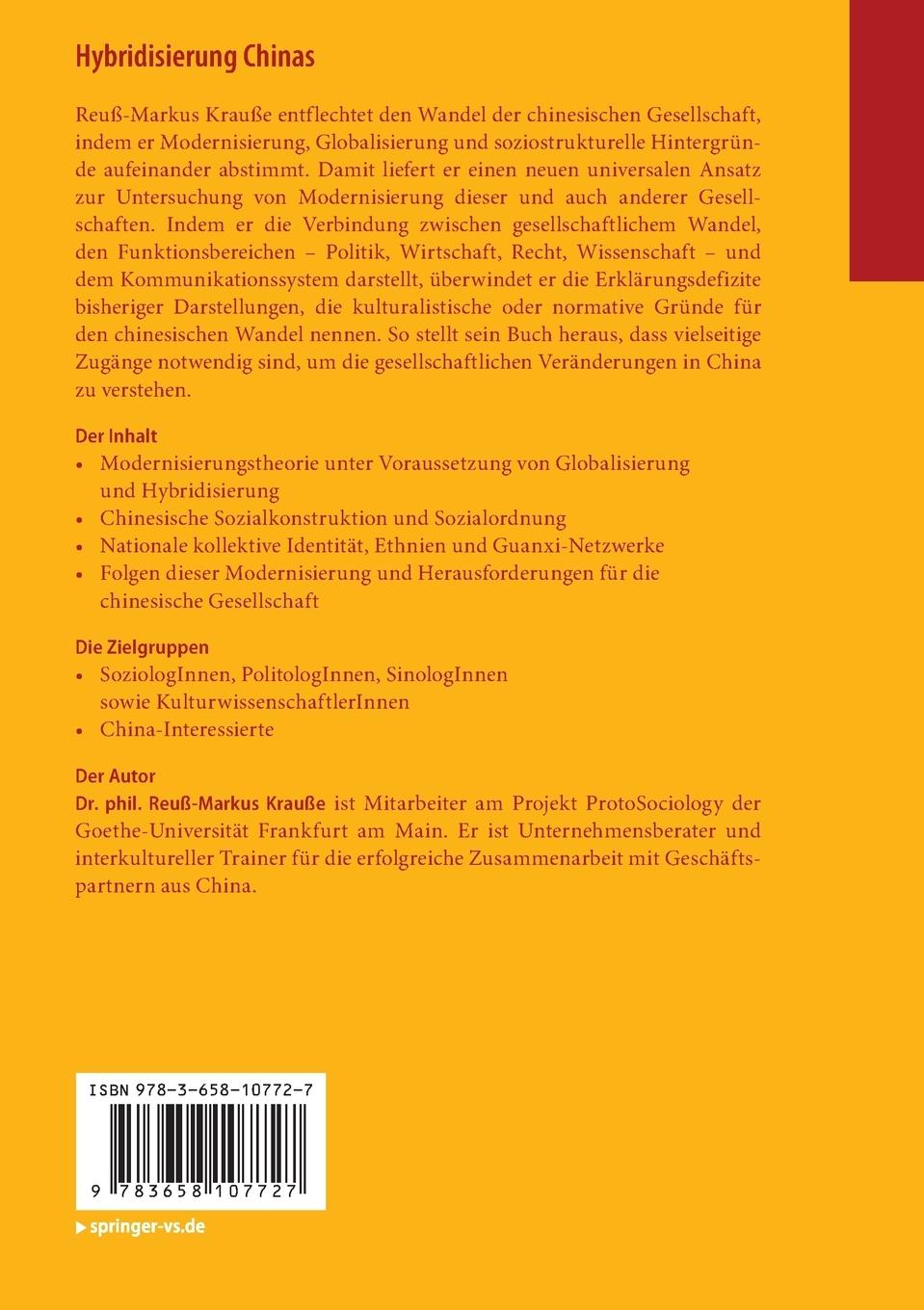 Rückseitencover Hybridisierung Chinas