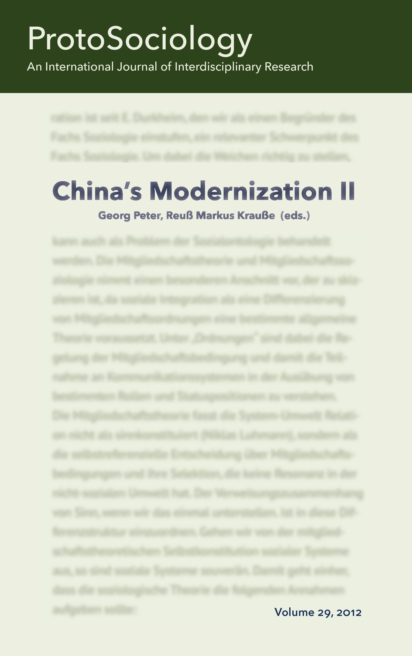 Vorderes Coverbild China's Modernization II