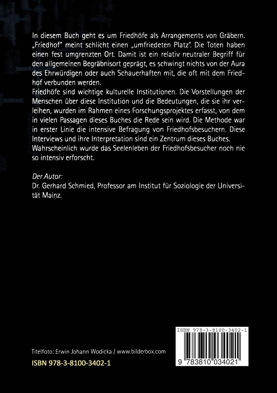 Rückseitencover Friedhofsgespräche