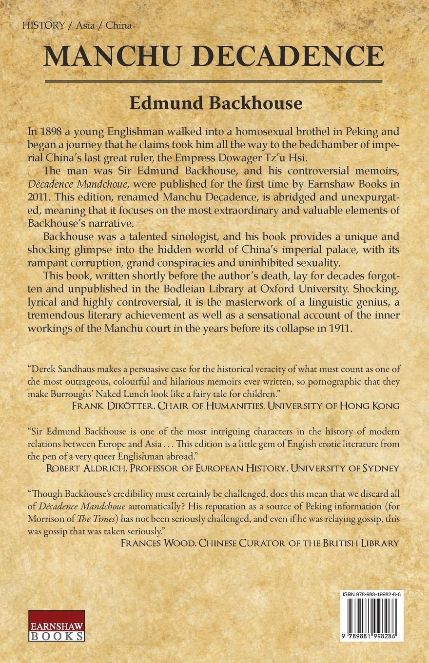 Rückseitencover Manchu Decadence