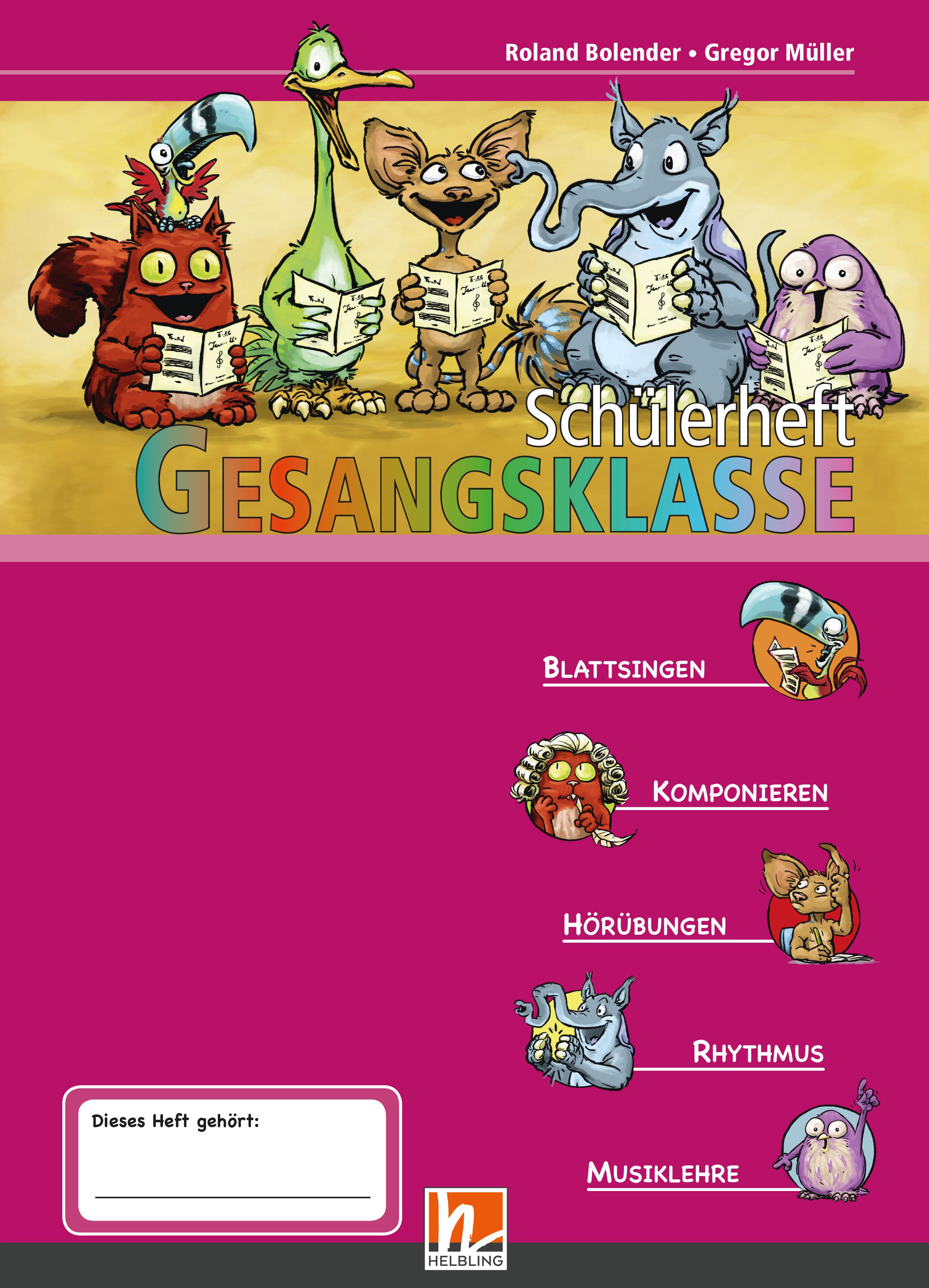 Vorderes Coverbild Leitfaden Gesangsklasse. Schülerheft