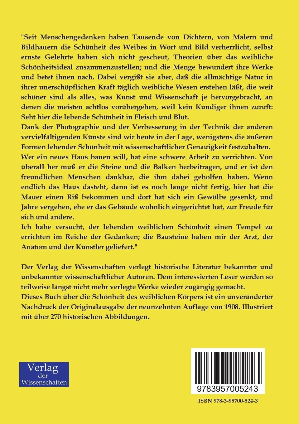 Rückseitencover Die Schönheit des weiblichen Körpers