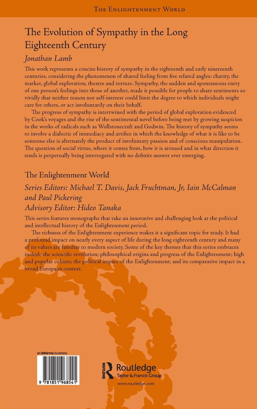 Rückseitencover The Evolution of Sympathy in the Long Eighteenth Century