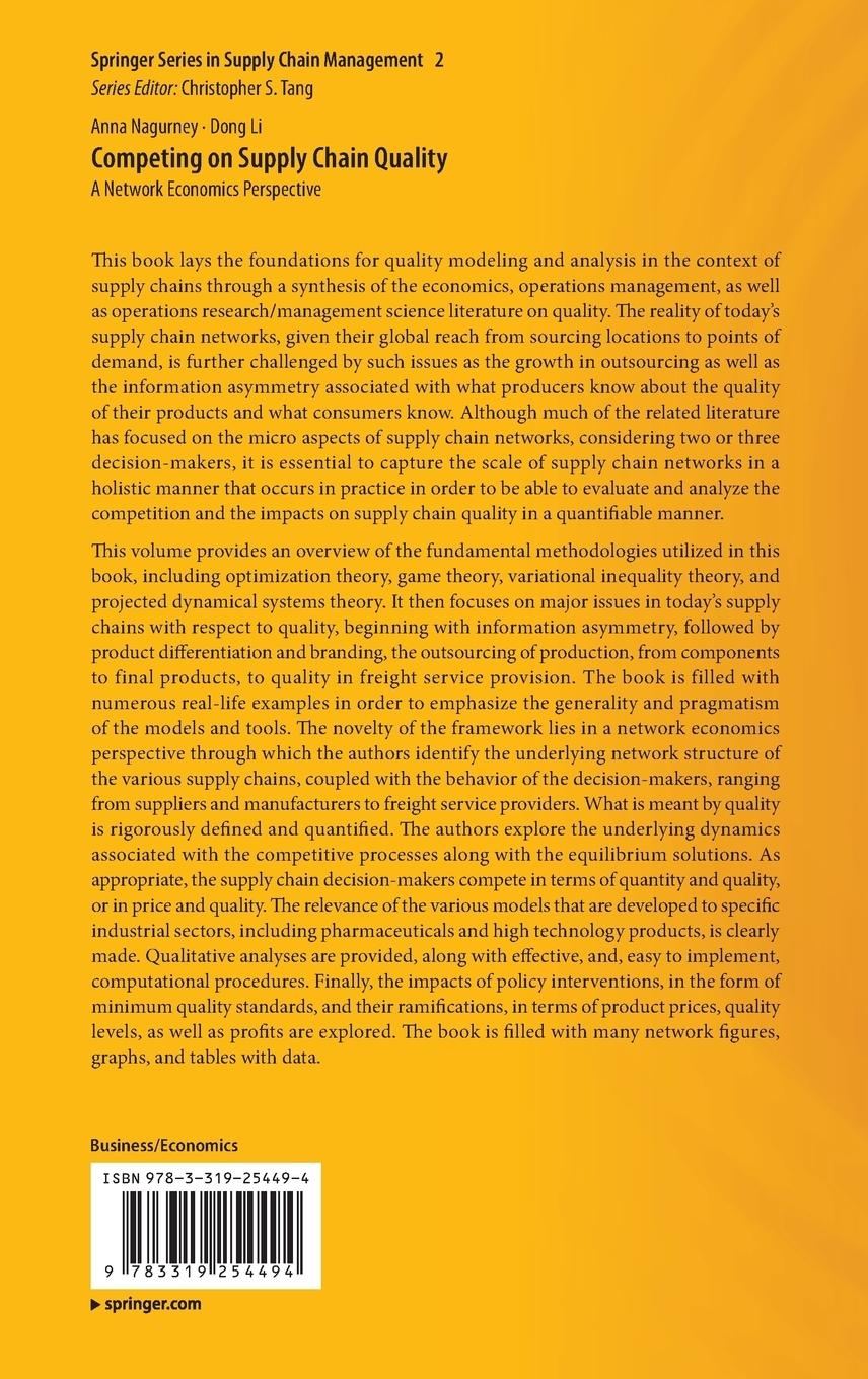 Rückseitencover Competing on Supply Chain Quality