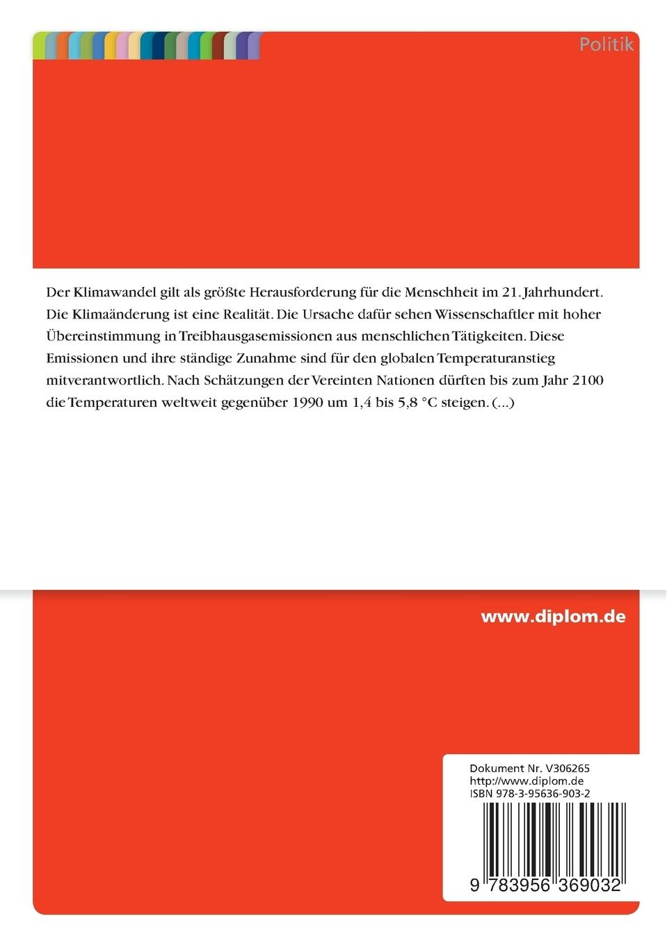 Rückseitencover Globalpolitische Herausforderung Klimawandel