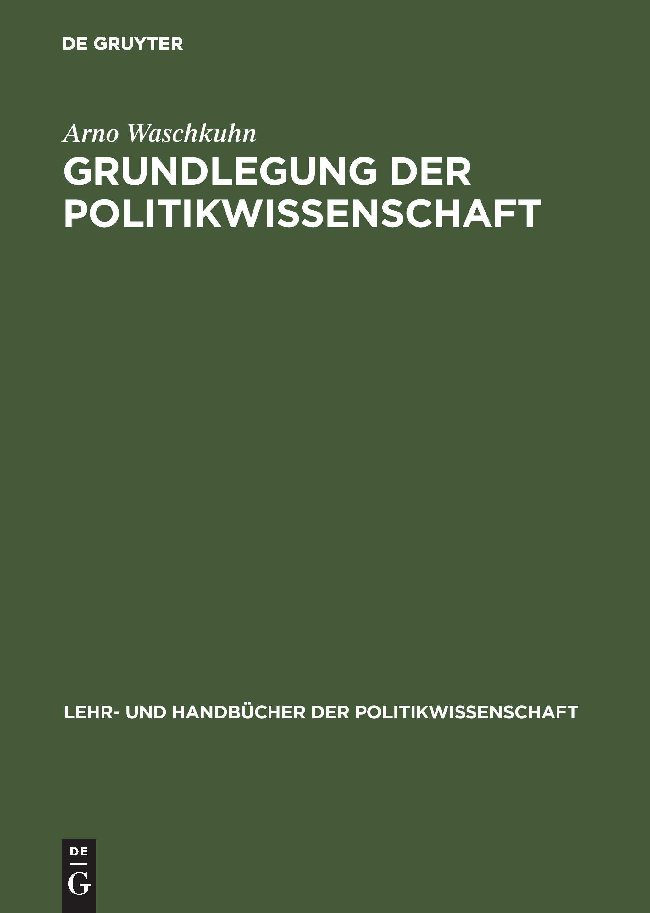 Vorderes Coverbild Grundlegung der Politikwissenschaft