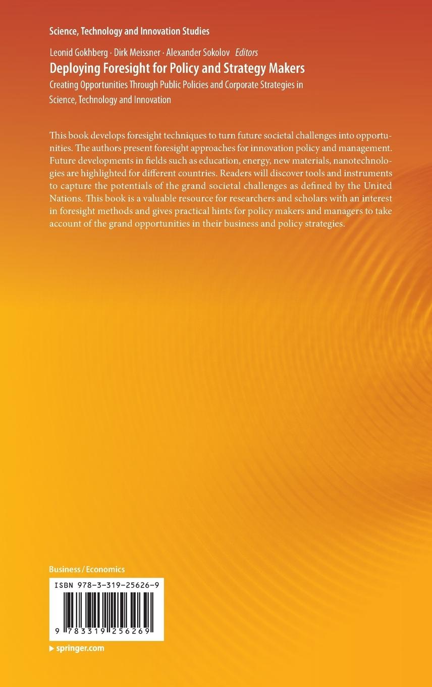 Rückseitencover Deploying Foresight for Policy and Strategy Makers
